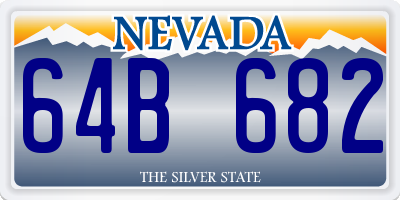 NV license plate 64B682