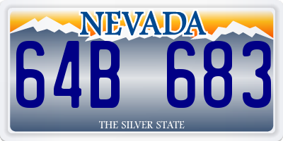 NV license plate 64B683