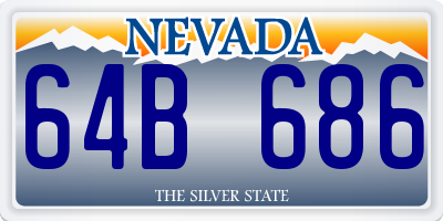 NV license plate 64B686