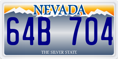 NV license plate 64B704