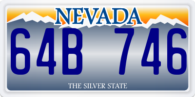 NV license plate 64B746