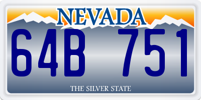NV license plate 64B751