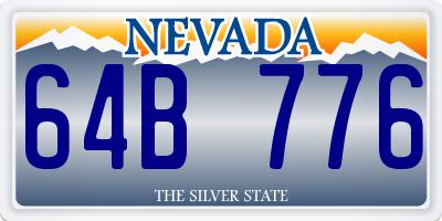 NV license plate 64B776