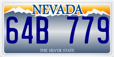 NV license plate 64B779