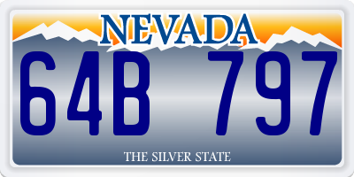 NV license plate 64B797