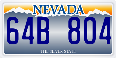 NV license plate 64B804