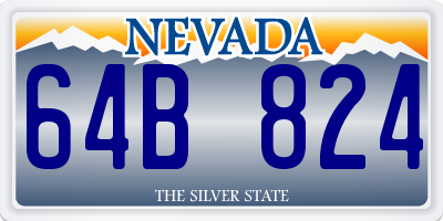 NV license plate 64B824