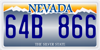 NV license plate 64B866