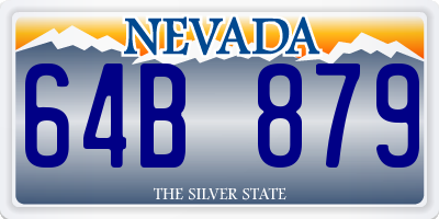 NV license plate 64B879
