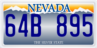 NV license plate 64B895