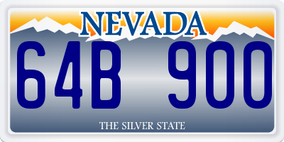 NV license plate 64B900