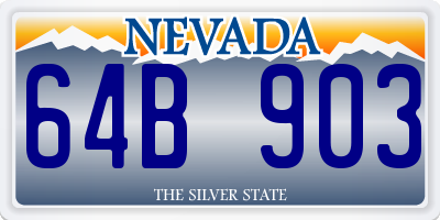 NV license plate 64B903