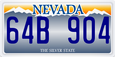 NV license plate 64B904