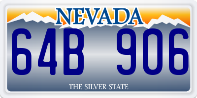 NV license plate 64B906