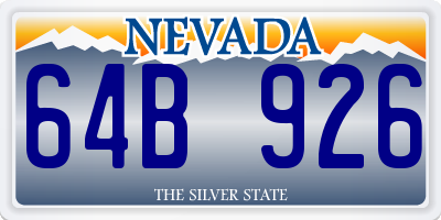 NV license plate 64B926