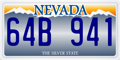 NV license plate 64B941