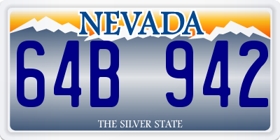 NV license plate 64B942