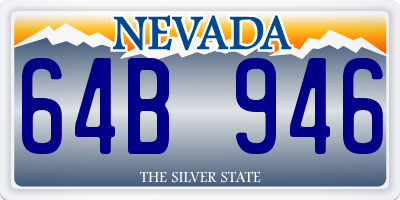 NV license plate 64B946