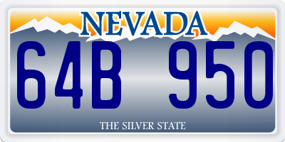 NV license plate 64B950
