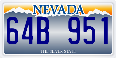 NV license plate 64B951