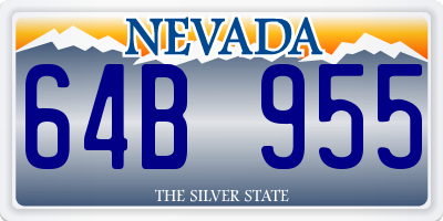 NV license plate 64B955