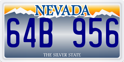 NV license plate 64B956