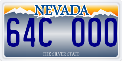 NV license plate 64C000