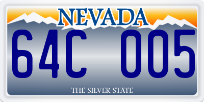 NV license plate 64C005