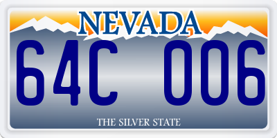 NV license plate 64C006