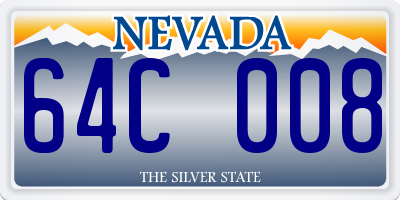 NV license plate 64C008