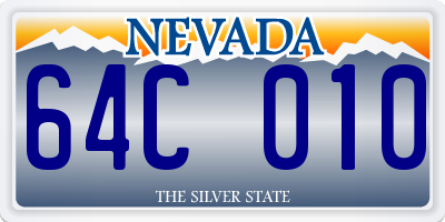 NV license plate 64C010