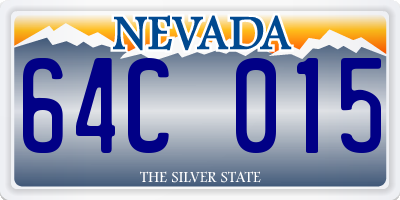 NV license plate 64C015