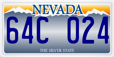 NV license plate 64C024