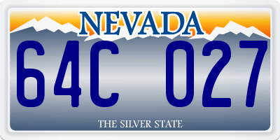 NV license plate 64C027