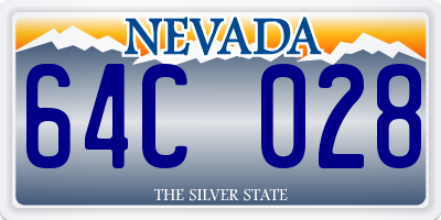 NV license plate 64C028