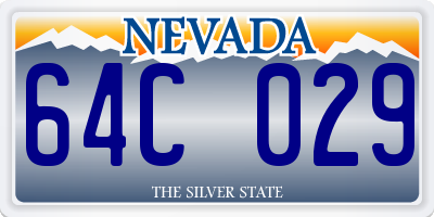 NV license plate 64C029