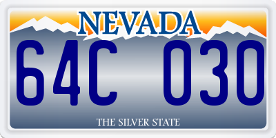 NV license plate 64C030