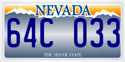 NV license plate 64C033