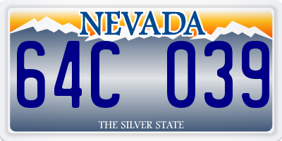 NV license plate 64C039