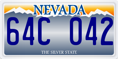 NV license plate 64C042