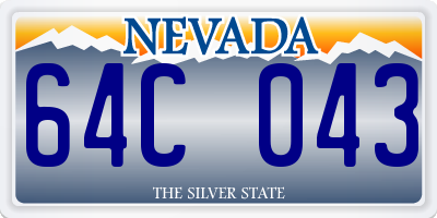 NV license plate 64C043