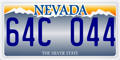 NV license plate 64C044
