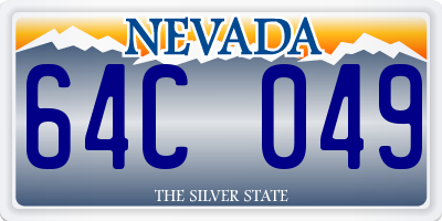 NV license plate 64C049