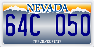 NV license plate 64C050