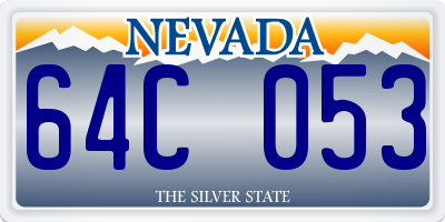 NV license plate 64C053