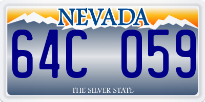 NV license plate 64C059