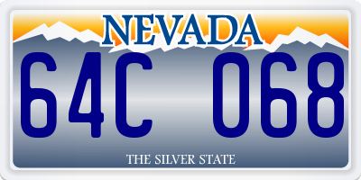 NV license plate 64C068