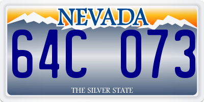 NV license plate 64C073