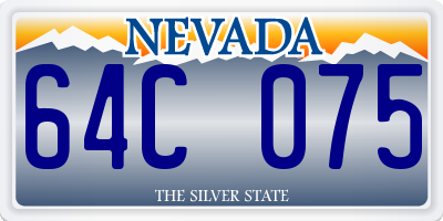 NV license plate 64C075