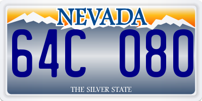 NV license plate 64C080